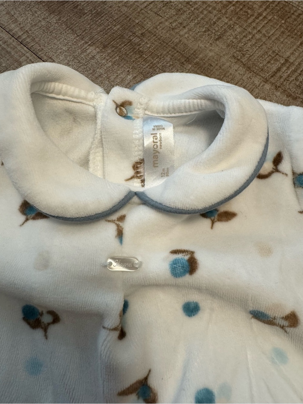 Mayoral Classic White Footed Baby One-Piece - Picture 3 of 4